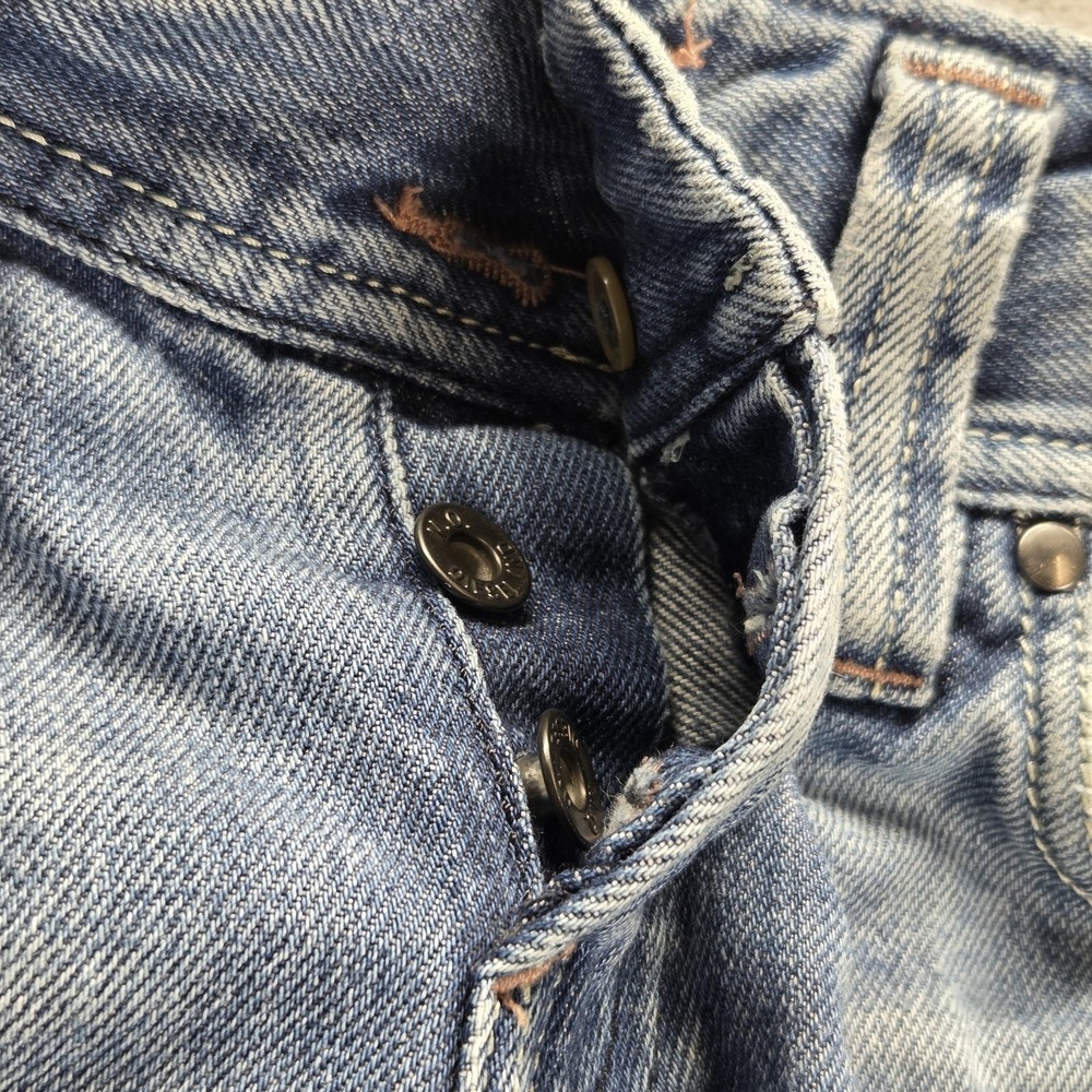 Diesel Jeans Womens 30x32 Blue Lambry Low Rise Bootcut Wide Leg Distressed 0R71I - Picture 14 of 16